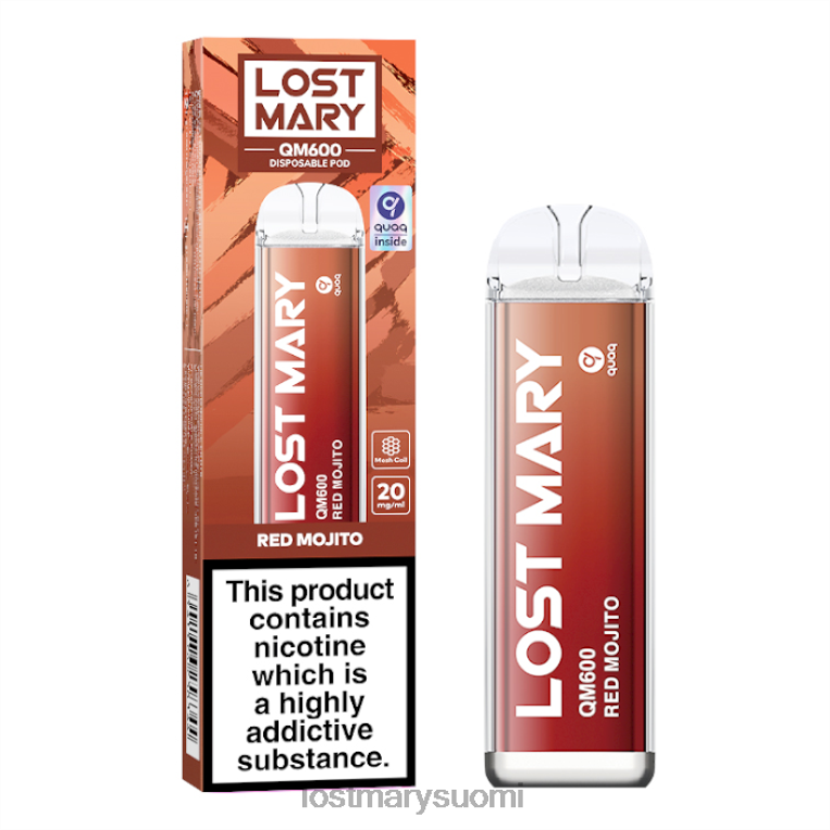 kadonnut mary qm600 kertakäyttöinen vape DBH04164 punainen mojito | LOST MARY Vape Flavours