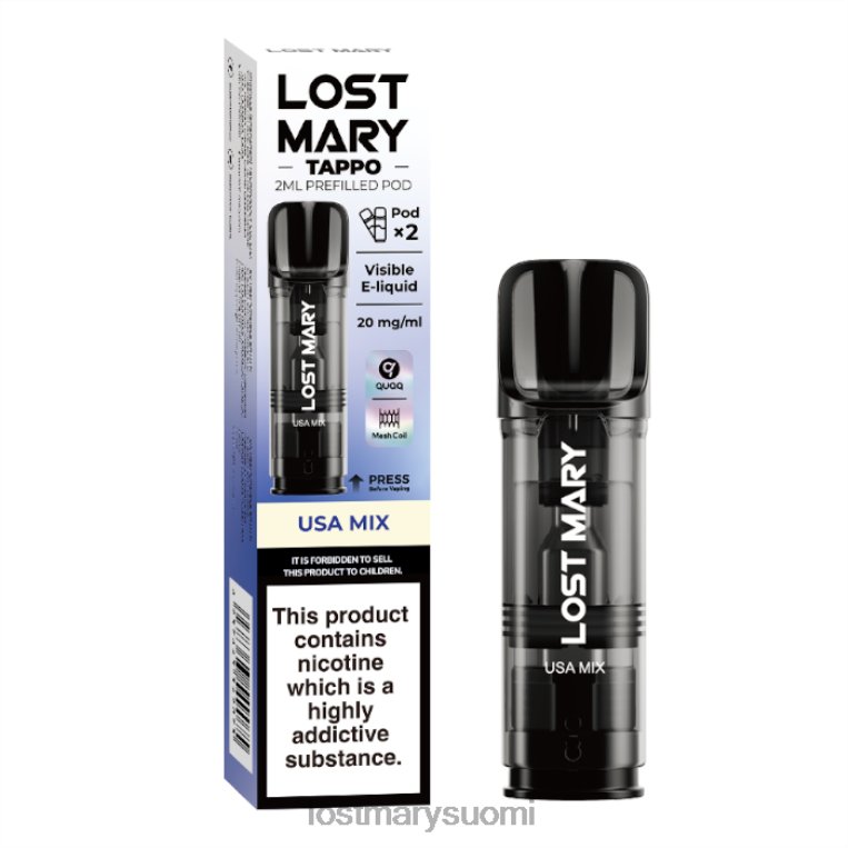 kadonneet mary tappo esitäytetyt palot - 20 mg - 2 kpl DBH04184 usa sekoitus | LOST MARY Vape Flavours